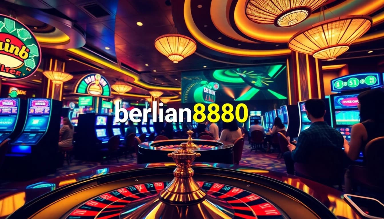 Experience the thrill of gambling with berlian888 login, featuring vibrant casino elements and an inviting atmosphere.
