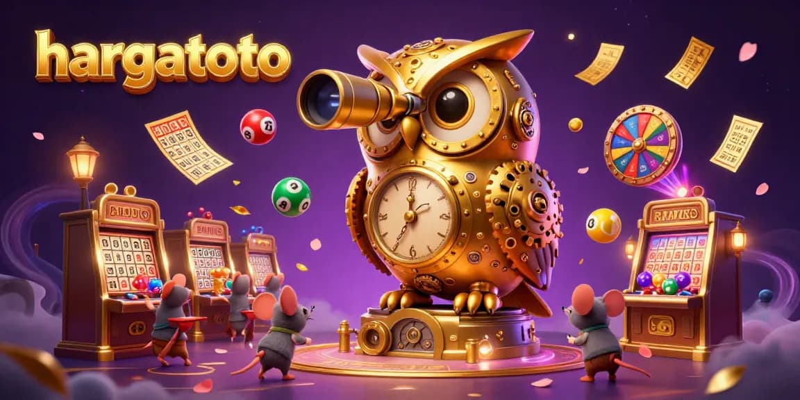 Engage with hargatoto's vibrant casino scene full of interactive lottery elements and animated characters.