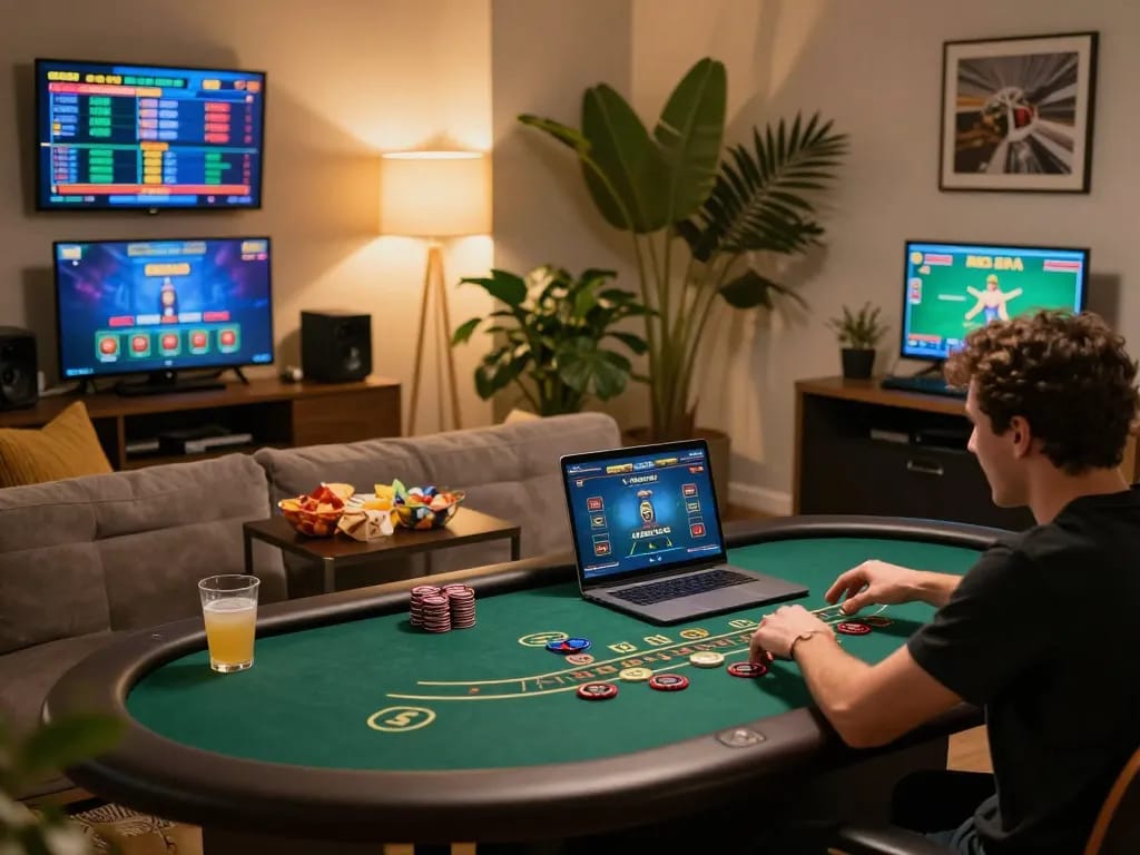 IWIN player engaged in live dealer blackjack on laptop showing strategic gameplay