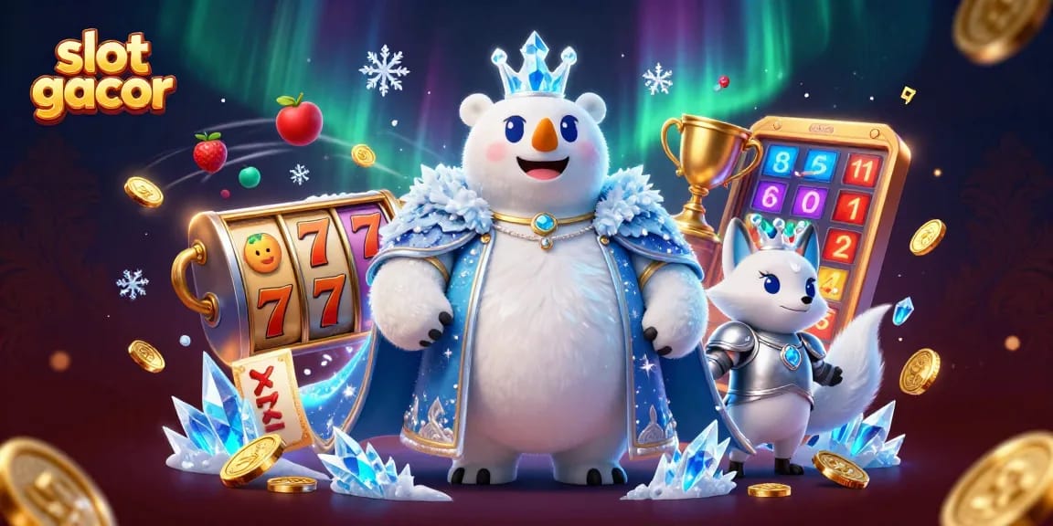 Spin and win big with slot gacor, featuring dynamic gaming elements and vibrant characters.