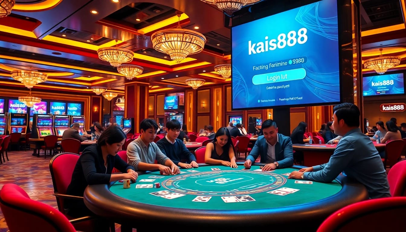 Engage in thrilling gameplay at the luxurious kaisar888 login casino table.