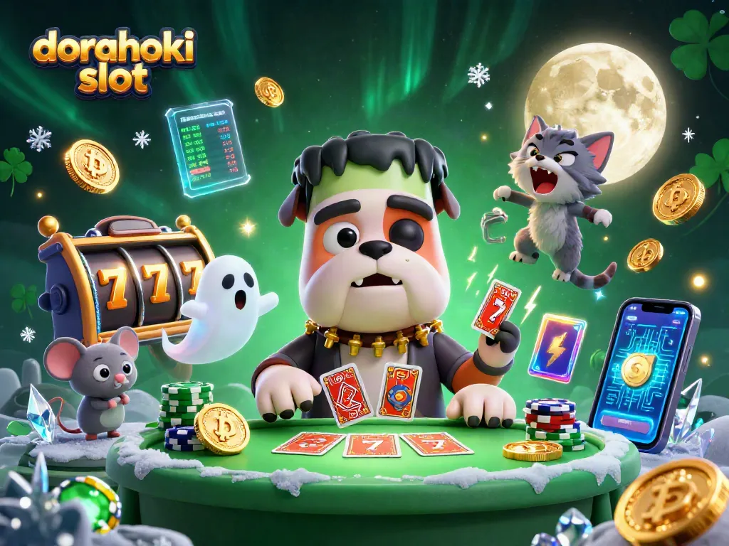 Memenangkan besar di dorahoki slot dengan ilustrasi kasino menakjubkan yang menampilkan karakter unik.