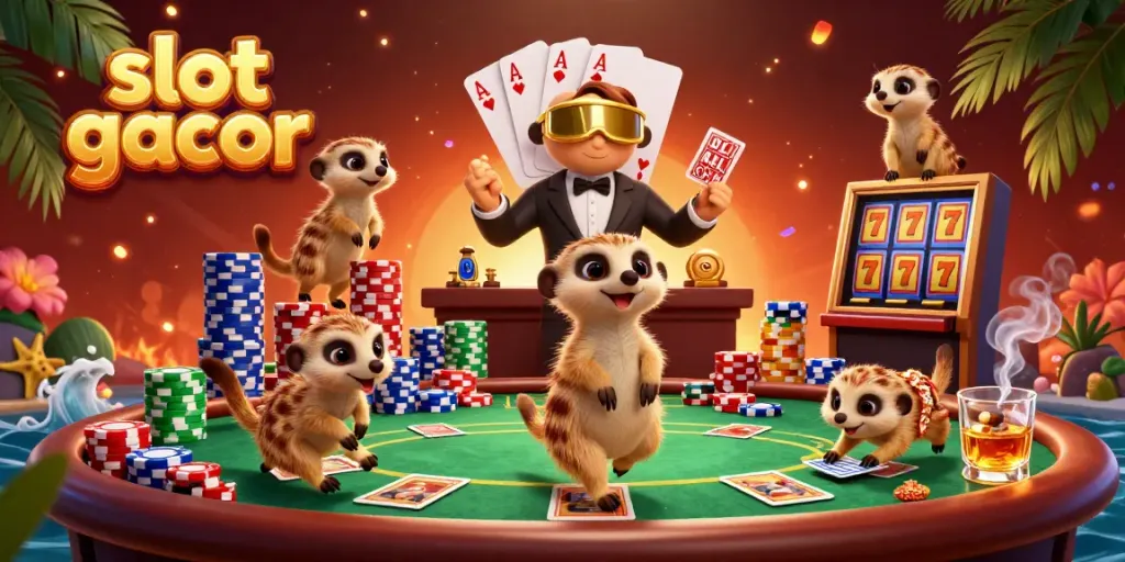 Menang besar di slot gacor dengan koloni meerkat menjalankan kasino yang megah.
