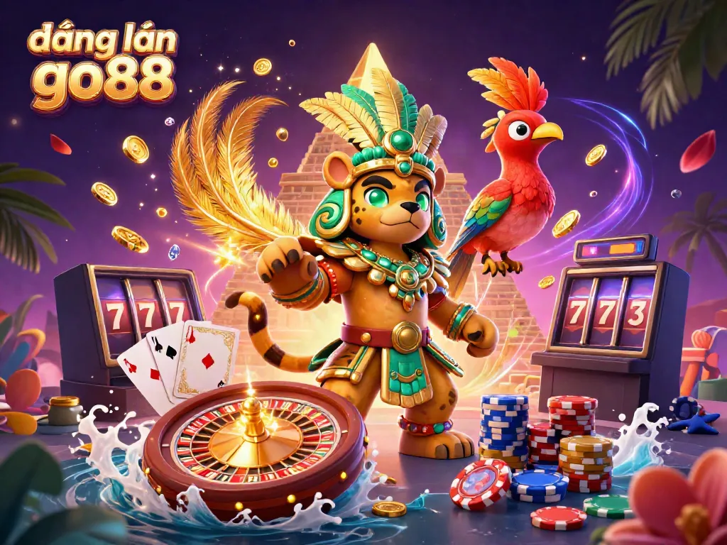 Experience thrilling gameplay while logging in to Go88 with vibrant game elements and mystical characters.