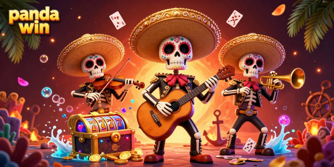 Panda win celebrates big wins with vibrant 3D characters and casino elements in an exciting slot game scene.