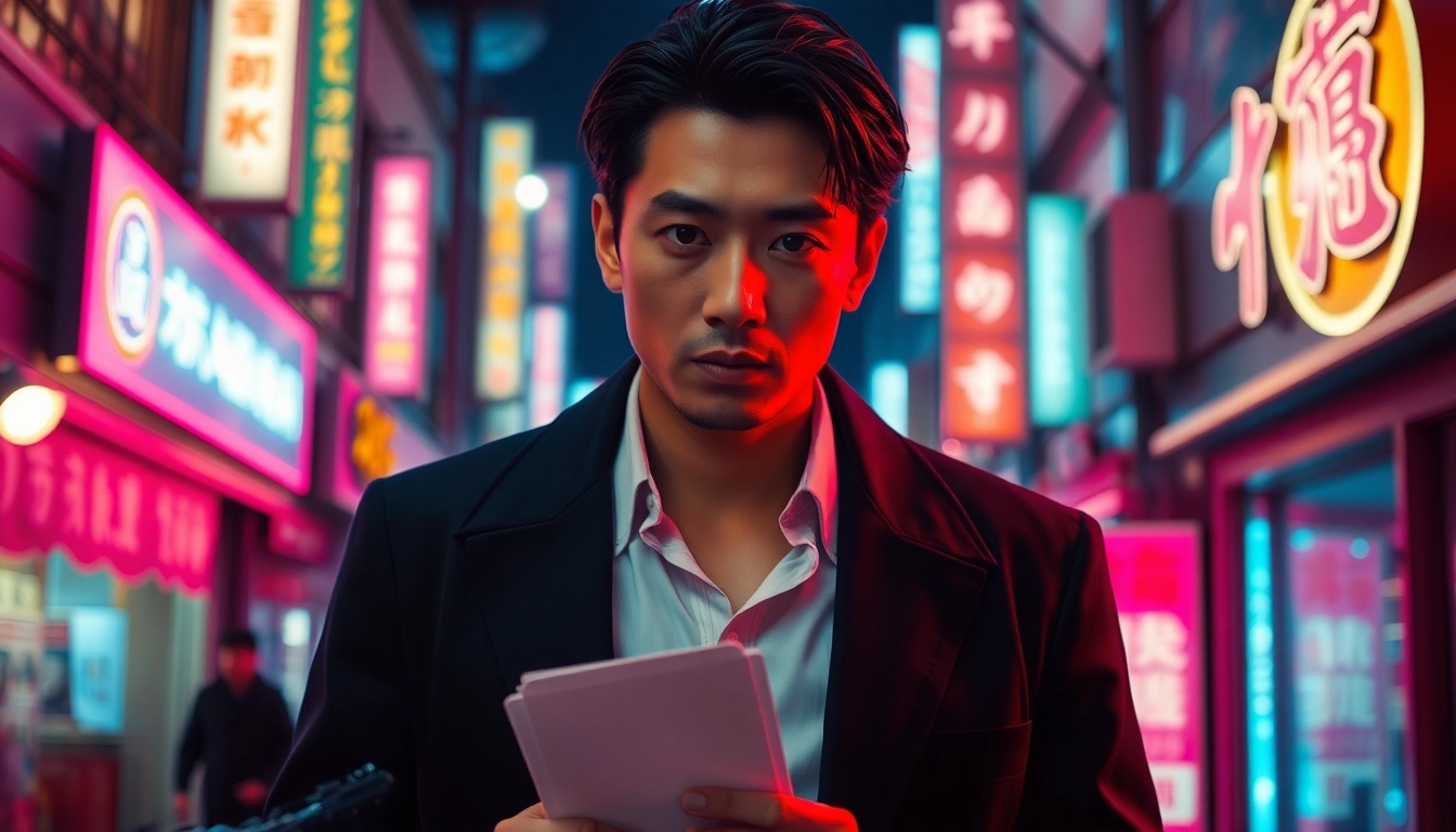 Menyaksikan film semi Jepang yang menarik dengan suasana kota yang cerah.