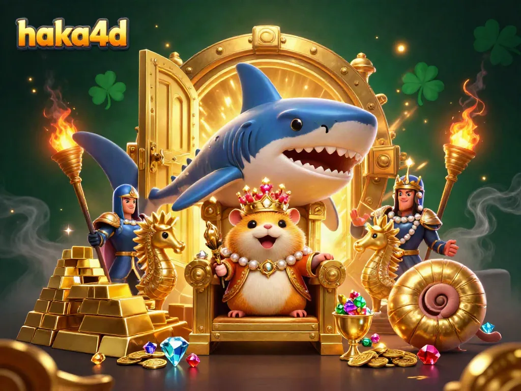 Experience winning strategies at haka4d with towering treasures and a fierce golden king.