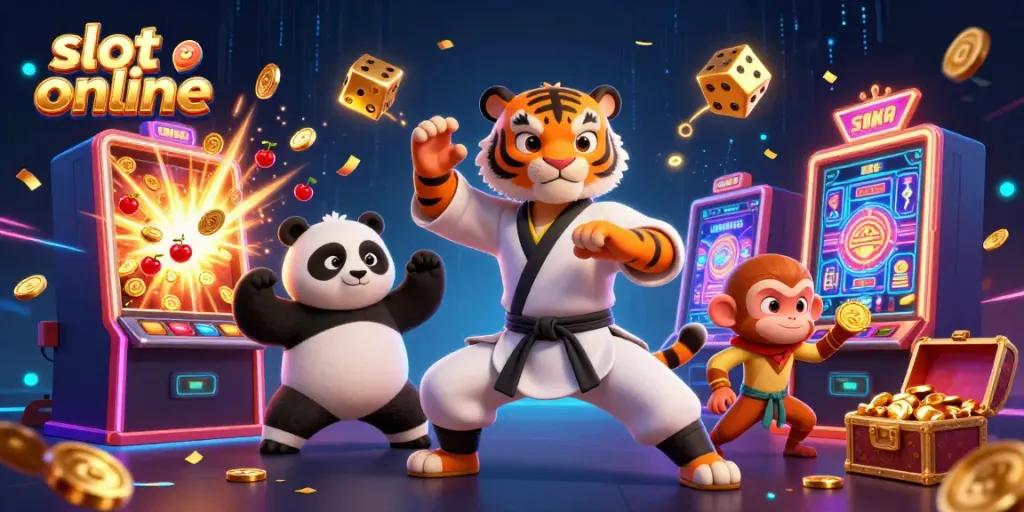 Menghadirkan pengalaman bermain slot online dengan tiger kung fu dan simbol jackpot yang spektakuler.