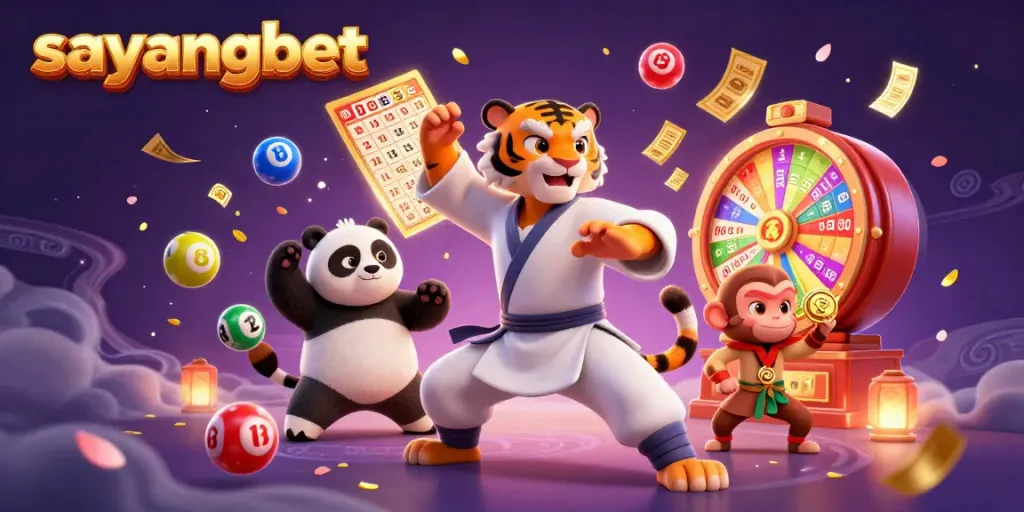 Engage with the vibrant world of sayangbet gaming, featuring animated characters in a lively casino setting.