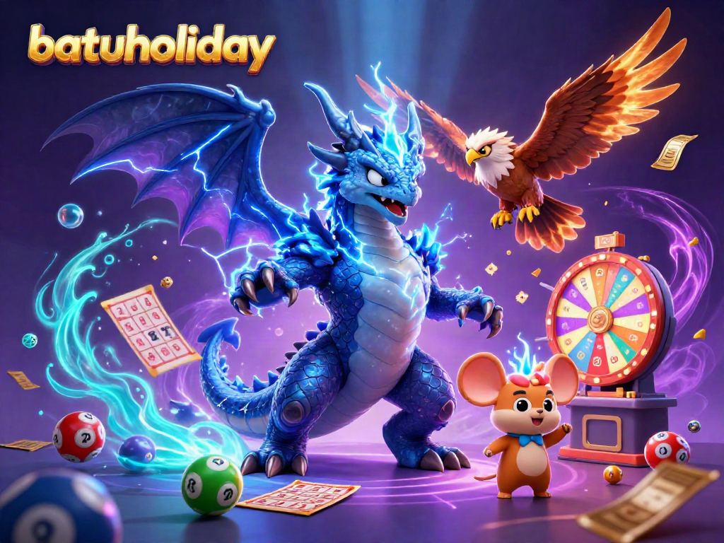 Engage with batuholiday's colorful lottery scene featuring dynamic characters and exciting gaming elements.