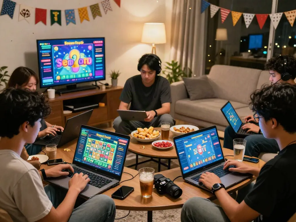Players enjoying Seribu Toto game night in a cozy setting.