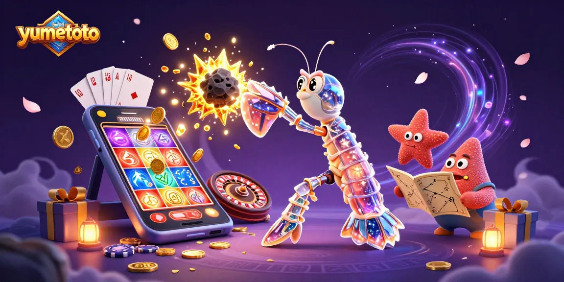 Engage with yumetoto's thrilling slot games featuring vibrant characters and casino elements.