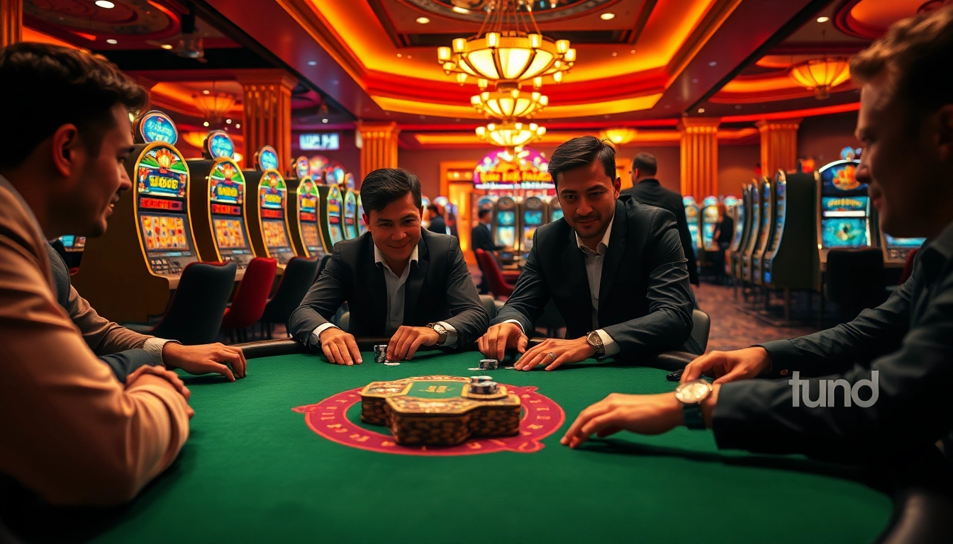 Menang di toto togel dengan gaya di meja poker kasino, suasana yang dinamis dan menarik.
