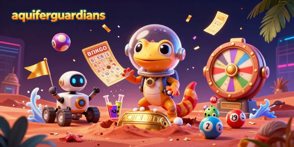 Menyaksikan aquiferguardians, gecko Mars berputar di kasino emas di bawah pasir merah