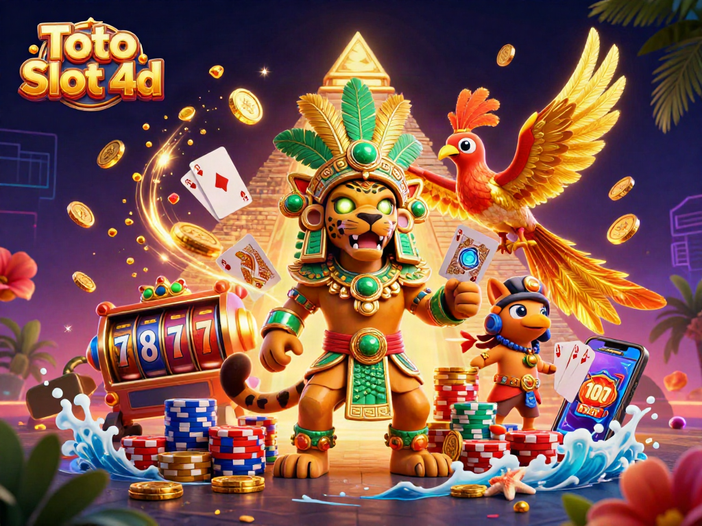 Menangkan jackpot besar di Toto Slot 4d dengan ilustrasi kasino berwarna-warni ini.