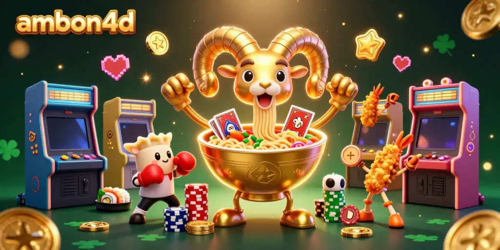 Experience winning moments at ambon4d, with vibrant 3D casino characters and arcade games in action.