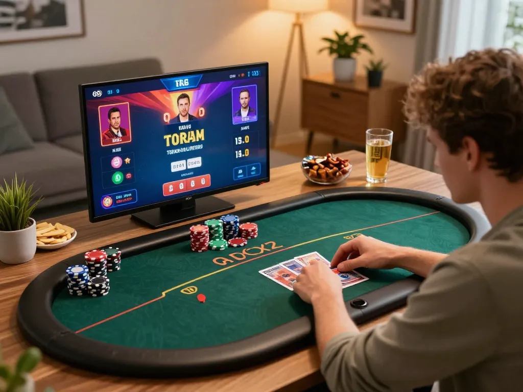 VA88 strategies being played in a cozy home poker setting with focused players.