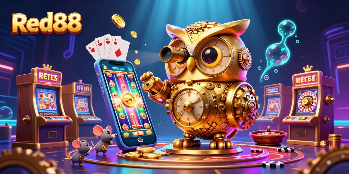 Engage in the thrilling action at Red88 with an ultra-detailed 3D casino scene featuring vibrant game elements and an enchanting atmosphere.